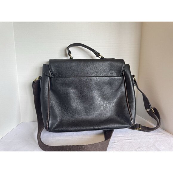 💜SOLD💜Men's Aldo Black / Brown Messenger Laptop Bag/ Brief Case Adjustable Strap - Picture 3 of 6